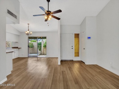 Step into this welcoming single-level townhome nestled in the on Bellaire Golf Club in Arizona - for sale on GolfHomes.com, golf home, golf lot
