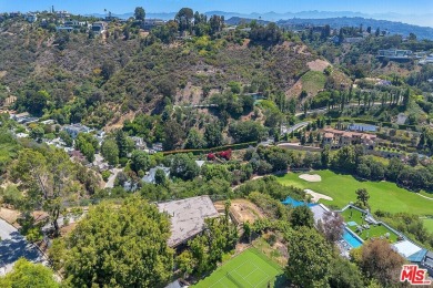 180 degree VIEWS of the mountains, city and ocean! Ideally on Bel-Air Country Club in California - for sale on GolfHomes.com, golf home, golf lot