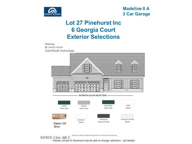 The Madeline II by Onsite Homes is located on a quiet cul-de-sac on Pinehurst Golf Course No. 8 in North Carolina - for sale on GolfHomes.com, golf home, golf lot
