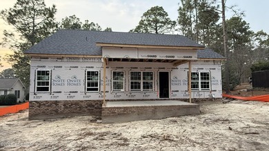 The Madeline II by Onsite Homes is located on a quiet cul-de-sac on Pinehurst Golf Course No. 8 in North Carolina - for sale on GolfHomes.com, golf home, golf lot
