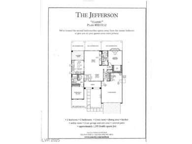 STUNNING JEFFERSON MODEL IN SUN CITY ANTHEM, 2 BEDROOMS, 2 on Revere Golf Club in Nevada - for sale on GolfHomes.com, golf home, golf lot