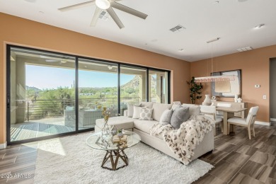 Picturesque Pinnacle Peak mountain, sunset and city light views on Troon Country Club in Arizona - for sale on GolfHomes.com, golf home, golf lot