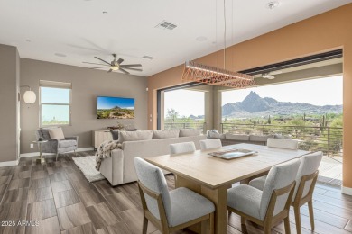 Picturesque Pinnacle Peak mountain, sunset and city light views on Troon Country Club in Arizona - for sale on GolfHomes.com, golf home, golf lot