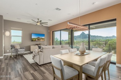 Picturesque Pinnacle Peak mountain, sunset and city light views on Troon Country Club in Arizona - for sale on GolfHomes.com, golf home, golf lot