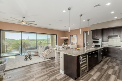 Picturesque Pinnacle Peak mountain, sunset and city light views on Troon Country Club in Arizona - for sale on GolfHomes.com, golf home, golf lot