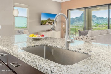 Picturesque Pinnacle Peak mountain, sunset and city light views on Troon Country Club in Arizona - for sale on GolfHomes.com, golf home, golf lot