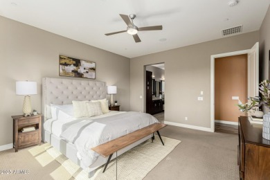 Picturesque Pinnacle Peak mountain, sunset and city light views on Troon Country Club in Arizona - for sale on GolfHomes.com, golf home, golf lot