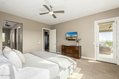 Picturesque Pinnacle Peak mountain, sunset and city light views on Troon Country Club in Arizona - for sale on GolfHomes.com, golf home, golf lot