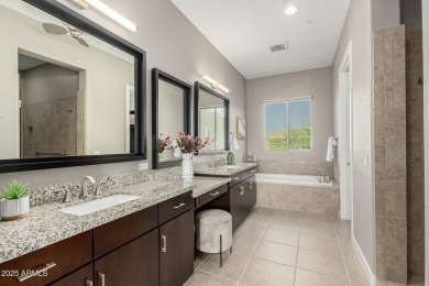 Picturesque Pinnacle Peak mountain, sunset and city light views on Troon Country Club in Arizona - for sale on GolfHomes.com, golf home, golf lot