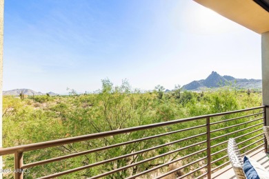 Picturesque Pinnacle Peak mountain, sunset and city light views on Troon Country Club in Arizona - for sale on GolfHomes.com, golf home, golf lot