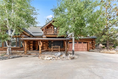 An extraordinary log home surrounded by mature trees and on Red Lodge Golf Club in Montana - for sale on GolfHomes.com, golf home, golf lot
