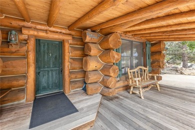 An extraordinary log home surrounded by mature trees and on Red Lodge Golf Club in Montana - for sale on GolfHomes.com, golf home, golf lot