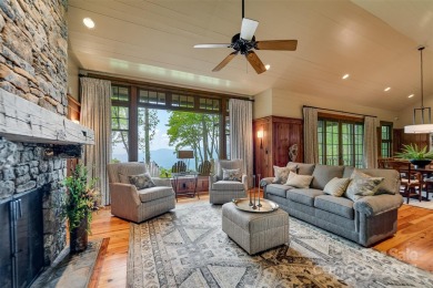 Perched at 4,600' along the ridgeline, this classic rustic home on Balsam Mountain Preserve in North Carolina - for sale on GolfHomes.com, golf home, golf lot