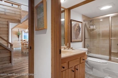 This beautifully updated two-bedroom, two-bath townhome with a on Jackson Hole Golf and Tennis Club in Wyoming - for sale on GolfHomes.com, golf home, golf lot