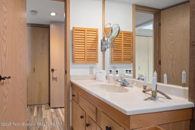 This beautifully updated two-bedroom, two-bath townhome with a on Jackson Hole Golf and Tennis Club in Wyoming - for sale on GolfHomes.com, golf home, golf lot