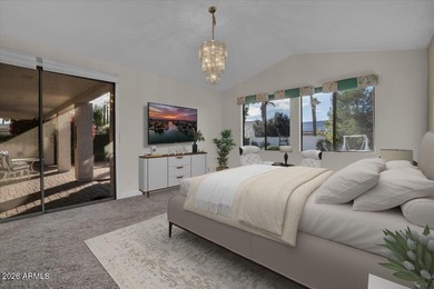 Highly sought-after floor plan is situated on a quiet on Oakwood Golf Club  in Arizona - for sale on GolfHomes.com, golf home, golf lot