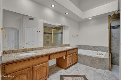 Highly sought-after floor plan is situated on a quiet on Oakwood Golf Club  in Arizona - for sale on GolfHomes.com, golf home, golf lot