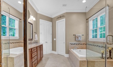 Welcome to an exceptional custom home nestled on nearly an acre on Chapel Ridge Golf Club in North Carolina - for sale on GolfHomes.com, golf home, golf lot