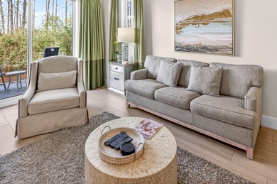 Located in Lasata at Sandestin, this charming ground-floor on Sandestin Golf and Beach Resort - Raven in Florida - for sale on GolfHomes.com, golf home, golf lot