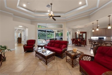 Step inside to this Rarely available Toll Brothers St. Lawrence on Estero Country Club in Florida - for sale on GolfHomes.com, golf home, golf lot