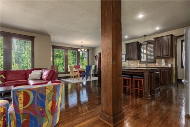 This 2-story home in Chapel Hill sits on a large cul-de-sac lot on Heritage Park Golf Course in Kansas - for sale on GolfHomes.com, golf home, golf lot