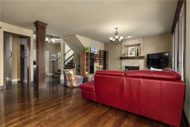 This 2-story home in Chapel Hill sits on a large cul-de-sac lot on Heritage Park Golf Course in Kansas - for sale on GolfHomes.com, golf home, golf lot