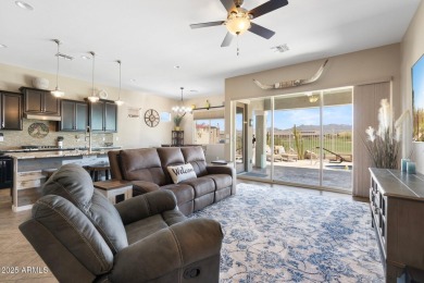 This stunning oasis is located on the 16th hole in Estrella's on Estrella Mountain Ranch Golf Course in Arizona - for sale on GolfHomes.com, golf home, golf lot