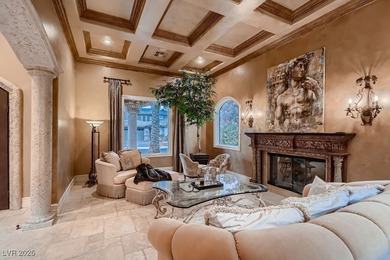 Experience the pinnacle of luxury living in this 8,447 SF on Red Rock Country Club in Nevada - for sale on GolfHomes.com, golf home, golf lot