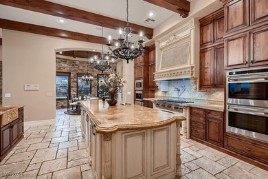 Experience the pinnacle of luxury living in this 8,447 SF on Red Rock Country Club in Nevada - for sale on GolfHomes.com, golf home, golf lot