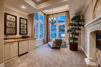 Experience the pinnacle of luxury living in this 8,447 SF on Red Rock Country Club in Nevada - for sale on GolfHomes.com, golf home, golf lot