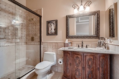 Experience the pinnacle of luxury living in this 8,447 SF on Red Rock Country Club in Nevada - for sale on GolfHomes.com, golf home, golf lot