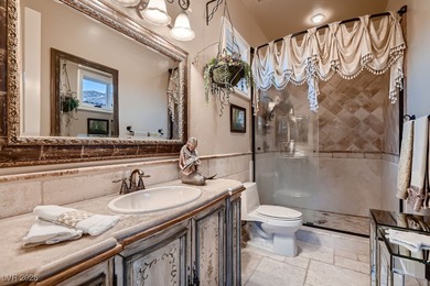 Experience the pinnacle of luxury living in this 8,447 SF on Red Rock Country Club in Nevada - for sale on GolfHomes.com, golf home, golf lot