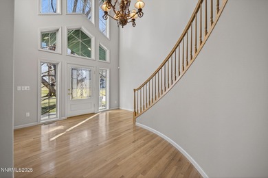 Nestled on a lush 1-acre lot along the scenic Carson Valley Golf on Carson Valley Golf Course in Nevada - for sale on GolfHomes.com, golf home, golf lot