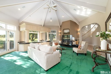 Nestled on a lush 1-acre lot along the scenic Carson Valley Golf on Carson Valley Golf Course in Nevada - for sale on GolfHomes.com, golf home, golf lot