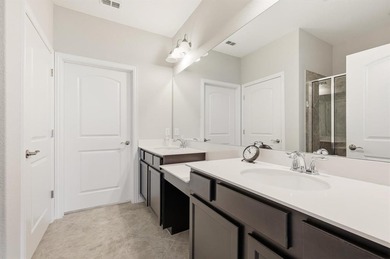 Charming Abbeyville Model located in the vibrant 55+ community on Frisco Lakes Golf Course in Texas - for sale on GolfHomes.com, golf home, golf lot