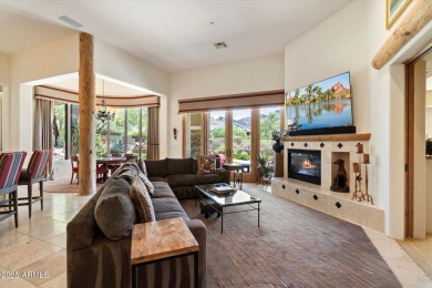 Desirable hacienda home on premium lot with unobstructed golf & on The Country Club At DC Ranch in Arizona - for sale on GolfHomes.com, golf home, golf lot