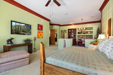 Desirable hacienda home on premium lot with unobstructed golf & on The Country Club At DC Ranch in Arizona - for sale on GolfHomes.com, golf home, golf lot