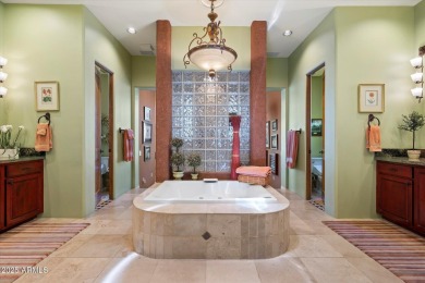 Desirable hacienda home on premium lot with unobstructed golf & on The Country Club At DC Ranch in Arizona - for sale on GolfHomes.com, golf home, golf lot