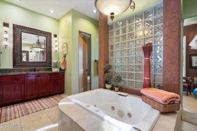 Desirable hacienda home on premium lot with unobstructed golf & on The Country Club At DC Ranch in Arizona - for sale on GolfHomes.com, golf home, golf lot