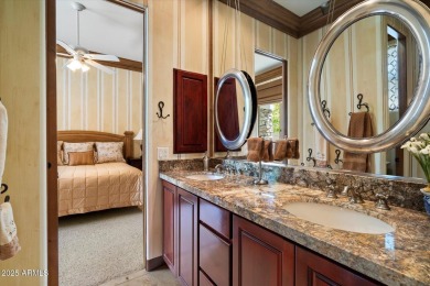Desirable hacienda home on premium lot with unobstructed golf & on The Country Club At DC Ranch in Arizona - for sale on GolfHomes.com, golf home, golf lot