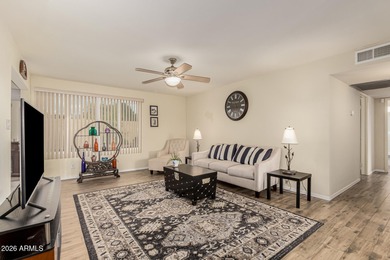 Step through the double entry doors into a comfortable on Ahwatukee Country Club in Arizona - for sale on GolfHomes.com, golf home, golf lot