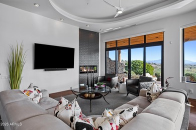 Stunning custom residence perfectly positioned on a private 1 on FireRock Country Club in Arizona - for sale on GolfHomes.com, golf home, golf lot