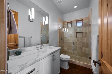 Stunning custom residence perfectly positioned on a private 1 on FireRock Country Club in Arizona - for sale on GolfHomes.com, golf home, golf lot