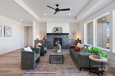 Thoughtfully designed single-level floor plan offers 3 bedrooms on Hunters Point Golf Club in Idaho - for sale on GolfHomes.com, golf home, golf lot