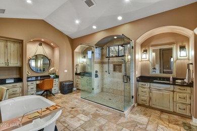 Incredibly welll sited on an elevated hillside above the 4th on Gold Canyon Golf Resort - Sidewinder in Arizona - for sale on GolfHomes.com, golf home, golf lot