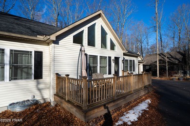 Enjoy easy one-level living in this next-to-new contemporary on The Hideout Golf in Pennsylvania - for sale on GolfHomes.com, golf home, golf lot