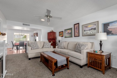 Welcome to this inviting Sun City home offering comfort on Sun City Lakes West and East in Arizona - for sale on GolfHomes.com, golf home, golf lot