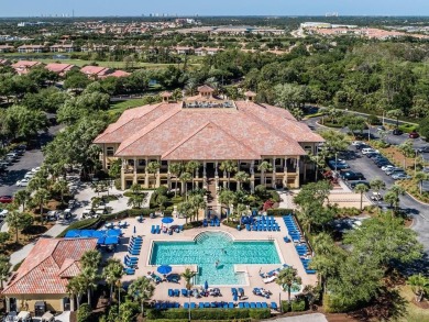 Enjoy golf & pond views from your paver lanai w/pool & spa in on The Club At Grandezza in Florida - for sale on GolfHomes.com, golf home, golf lot