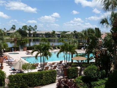 Enjoy golf & pond views from your paver lanai w/pool & spa in on The Club At Grandezza in Florida - for sale on GolfHomes.com, golf home, golf lot