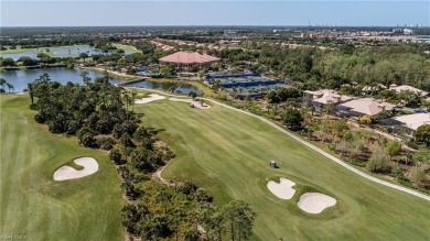 Enjoy golf & pond views from your paver lanai w/pool & spa in on The Club At Grandezza in Florida - for sale on GolfHomes.com, golf home, golf lot
